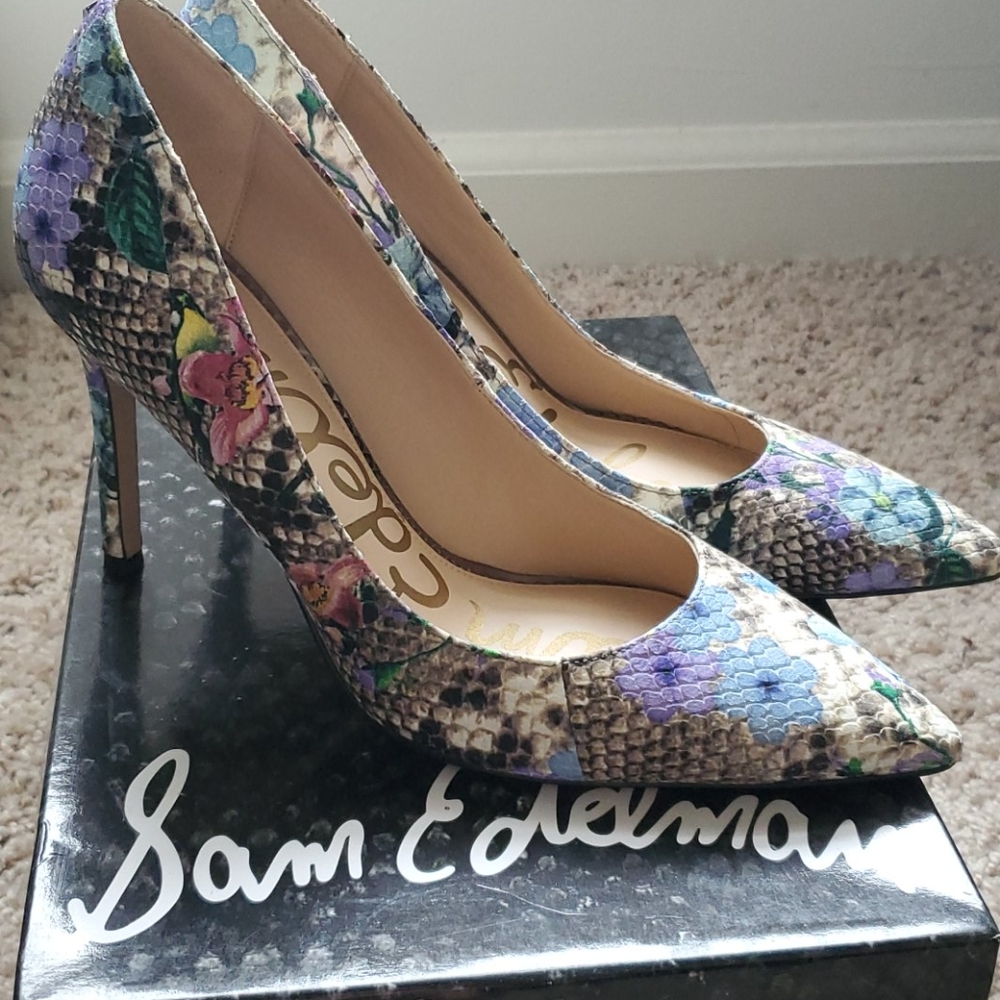 In Box floral python Hazel heels
